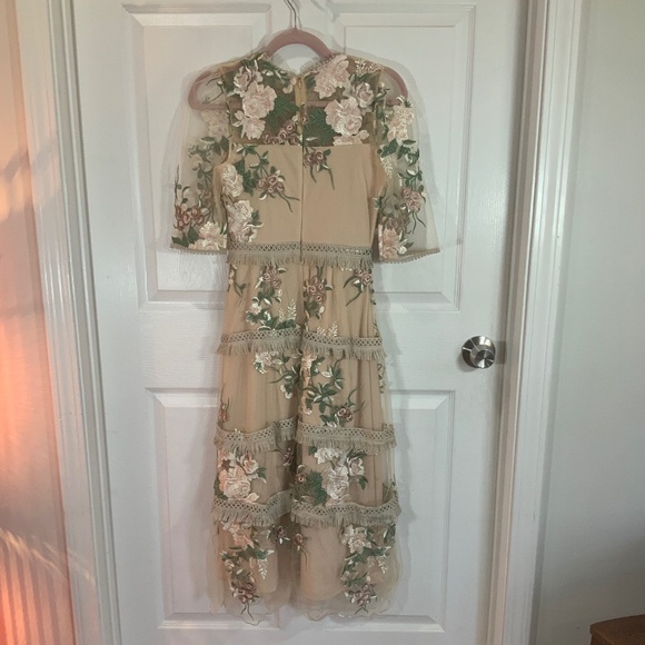 Just Me Embroidered Mesh Formal Wedding Party Dress Size XS - Picture 5 of 12